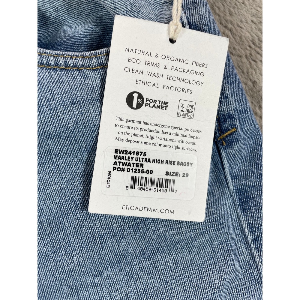 Anthropologie Ética Marley Ultra High Rise Baggy Wide Leg‎ Jeans 29 Denim School - Picture 5 of 9